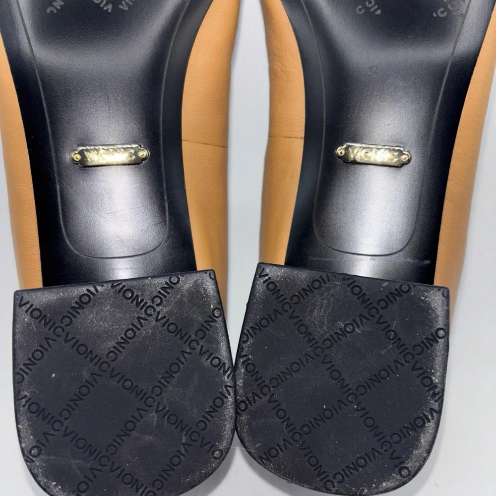 Vionic Ladies Daphne Brown Black Toe Cap Slip On Shoes Size 9 - Picture 9 of 10